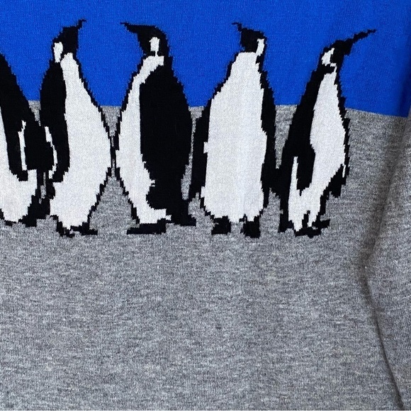 Talbots penguin Winter Holiday sweater wool blend size XL - Picture 3 of 8
